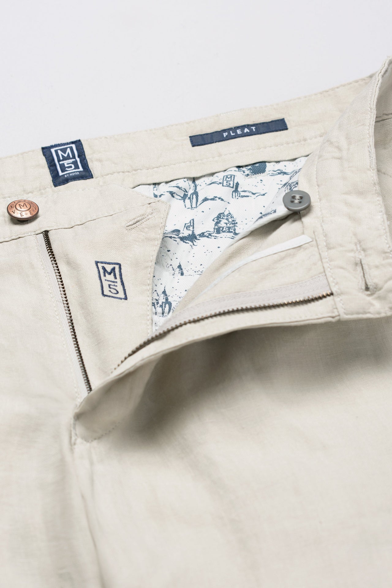 PLEAT 1-6185 PURE LINEN